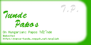 tunde papos business card